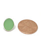 Mint Green Stained Glass Oval Shaped Post Earrings