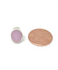 Pink Oval Stained Glass Post Earrings