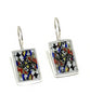 Queen of Clubs Vintage Pottery Single Drop Earrings