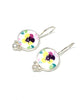 Yellow Pansy Vintage Pottery and Pearl Single Drop Earrings