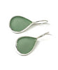 Sage Green Tear Drop Sea Glass Single Drop Earrings