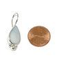 White Mother of Pearl with Pearl Single Drop Earrings