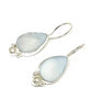 White Mother of Pearl with Pearl Single Drop Earrings