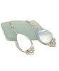 White Mother of Pearl with Pearl Single Drop Earrings