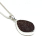 Dark Brown Sea Glass Single Pendant on Silver Chain