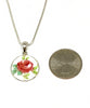 Round Rose Vintage Pottery Pendant