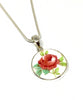 Round Rose Vintage Pottery Pendant