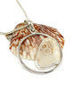 Textured Clear Sea Glass Hoop Pendant on Silver Chain