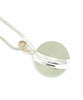 Clear Sea Glass Marble Pendant on Silver Chain
