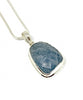 Dark Faceted Amazonite Pendant on Sterling Silver Chain