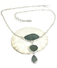 Shades of Grey Sea Glass Triple Drop Necklace