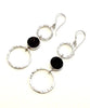 Brown Geode Triple Drop Hoop Earrings