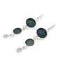 Shades of Gray Sea Glass Triple Drop Earrings