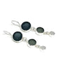 Shades of Gray Sea Glass Triple Drop Earrings