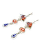 Bold Patterned Vintage Pottery Triple Drop Earrings
