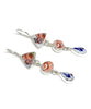 Bold Patterned Vintage Pottery Triple Drop Earrings